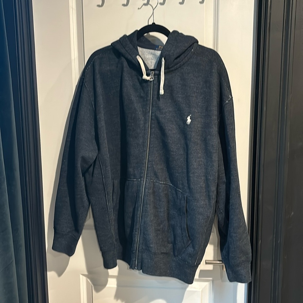 Polo blue 2Xb hoodie Ralph Lauren fits XXL